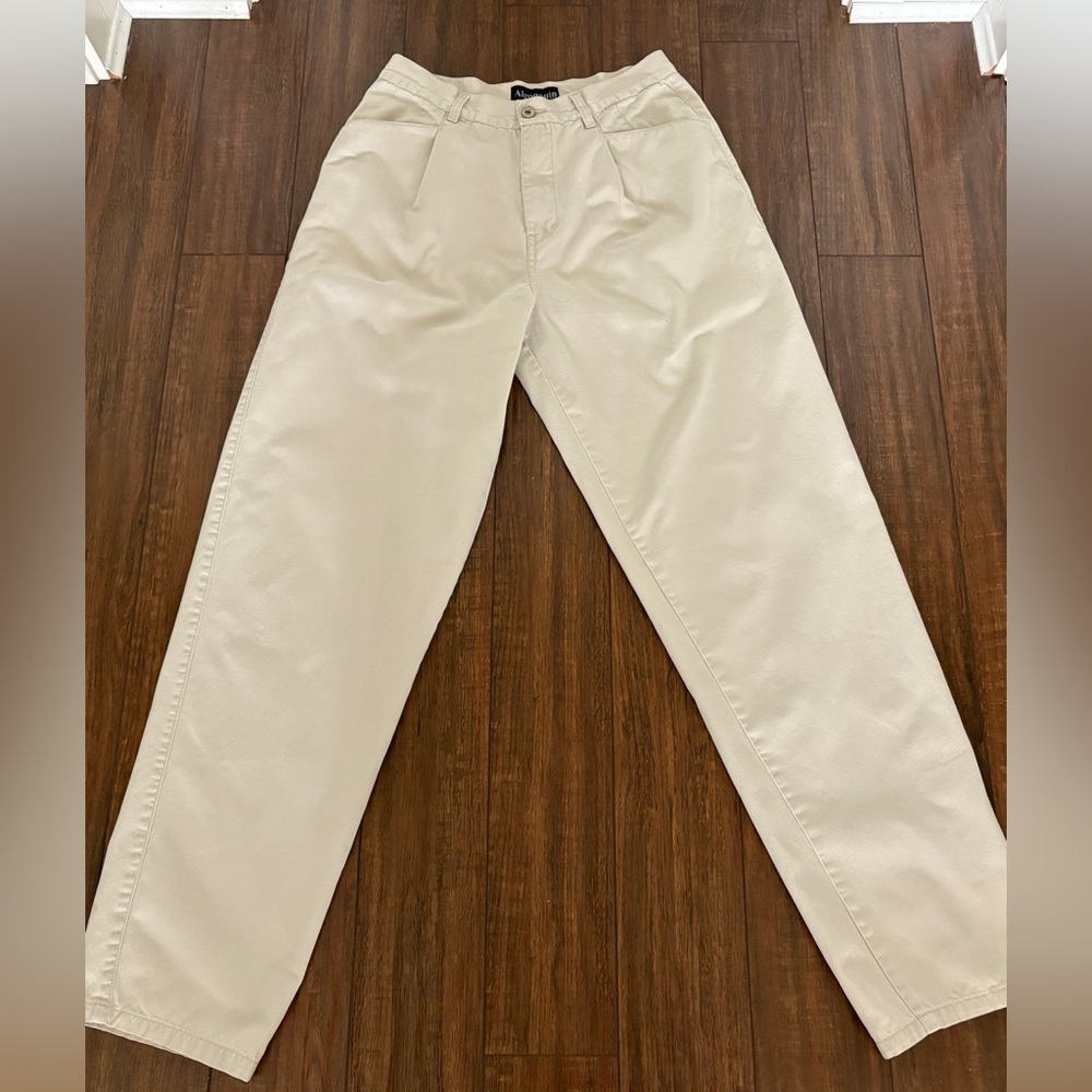 ALGONQUIN Men’s Tan Chinos with Relaxed Straight-Leg Fit 100% Cotton Size 14T